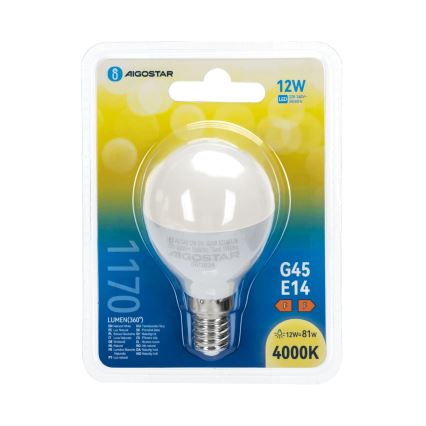 LED Žárovka G45 E14/12W/230V 4000K - Aigostar
