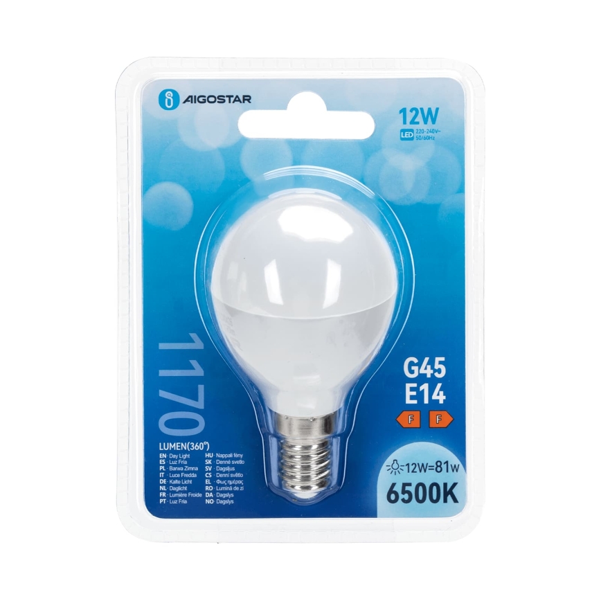 LED Žárovka G45 E14/12W/230V 6500K - Aigostar