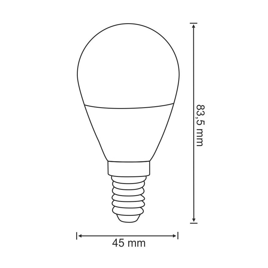 LED Žárovka G45 E14/3,5W/230V 3000K
