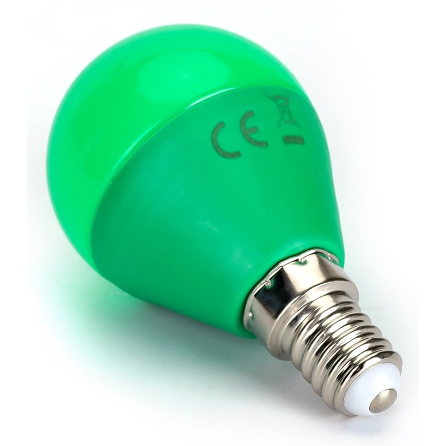 LED Žárovka G45 E14/4W/230V zelená - Aigostar
