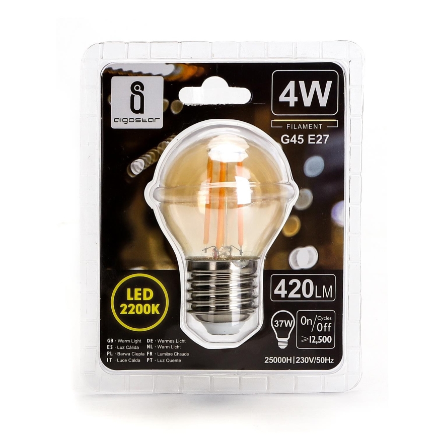 LED Žárovka G45 E27/4W/230V 2200K - Aigostar