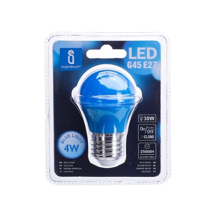 LED Žárovka G45 E27/4W/230V modrá - Aigostar