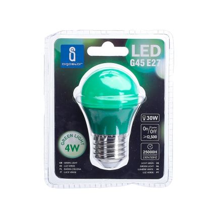 LED Žárovka G45 E27/4W/230V zelená - Aigostar