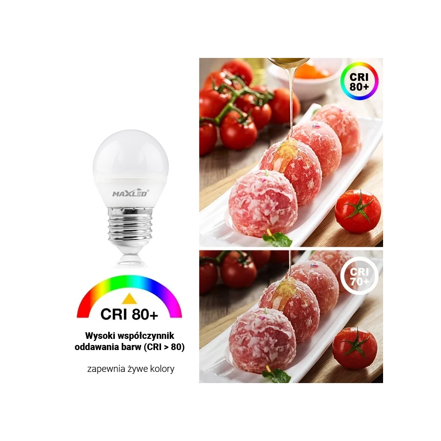 LED Žárovka G45 E27/8W/230V 4000K