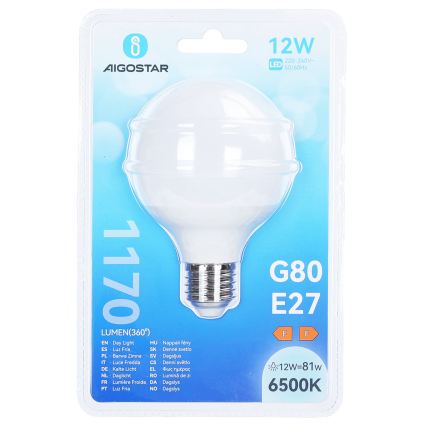 LED Žárovka G80 E27/12W/230V 6500K - Aigostar