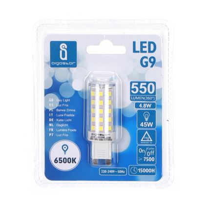 LED Žárovka G9/4,8W/230V 6500K - Aigostar