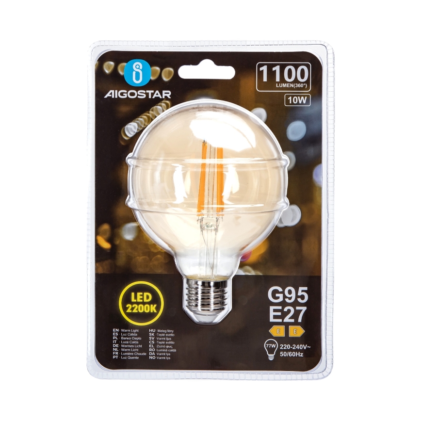 LED Žárovka G95 E27/10W/230V 2200K - Aigostar