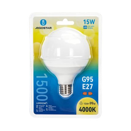 LED Žárovka G95 E27/15W/230V 4000K - Aigostar