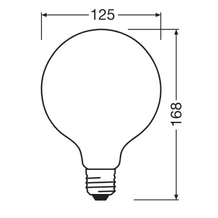 LED Žárovka GLOBE CLASSIC FILAMENT G125 E27/11,6W/230V 4000K - Ledvance