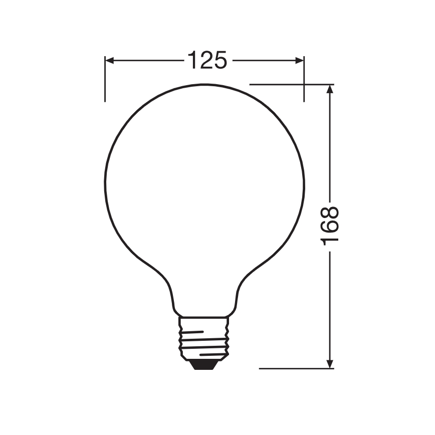 LED Žárovka GLOBE CLASSIC FILAMENT G125 E27/11,6W/230V 4000K - Ledvance