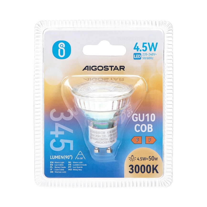 LED Žárovka GU10/4,5W/230V 3000K - Aigostar