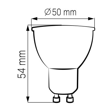 LED Žárovka GU10/4,5W/230V 4000K černá