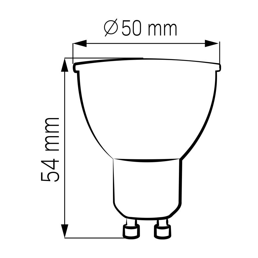 LED Žárovka GU10/4,5W/230V 4000K černá
