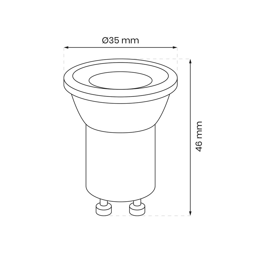 LED Žárovka GU10-MR11/3W/230V 3000K