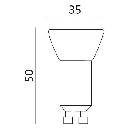 LED Žárovka GU10-MR11/4W/230V 3000K