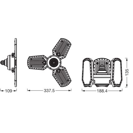 LED Žárovka HIGHBAY E27/40W/230V 4000K - Osram