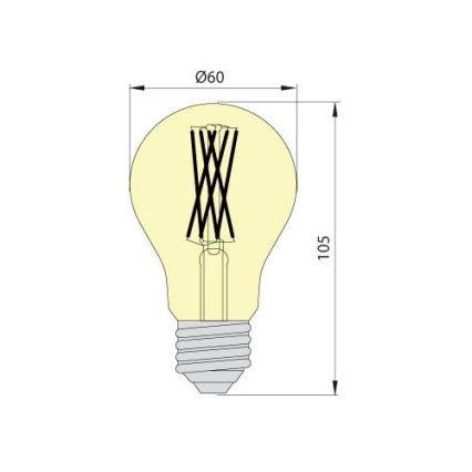 LED Žárovka LEDSTAR VINTAGE E27/10W/230V 3000K