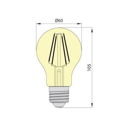 LED Žárovka LEDSTAR VINTAGE E27/8W/230V 4000K