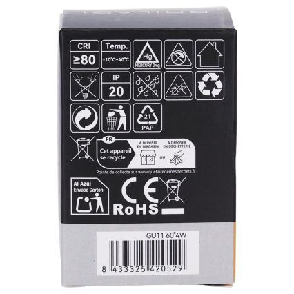 LED Žárovka MR11 GU10/4W/230V 3000K 60° černá - BRILAGI