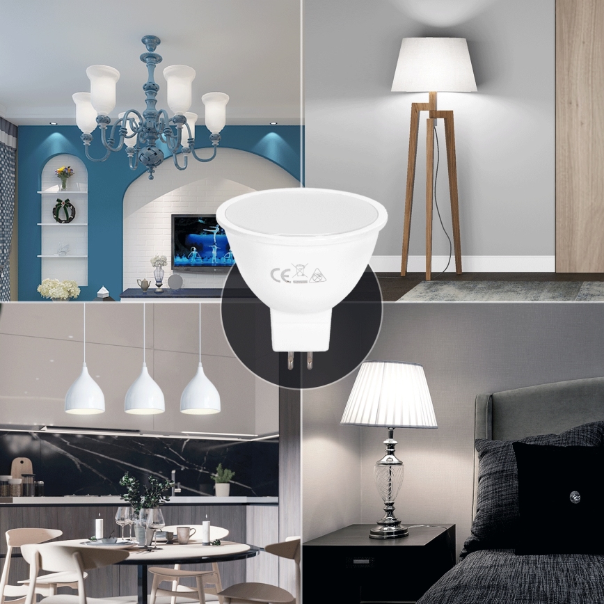 LED Žárovka MR16 GU5,3/4W/12V 6500K - Aigostar