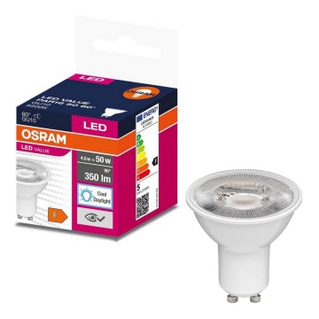 LED Žárovka PAR16 GU10/4,5W/230V 6500K 60° - Osram