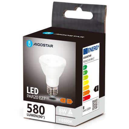 LED Žárovka PAR20 E27/8W/230V 6500K - Aigostar