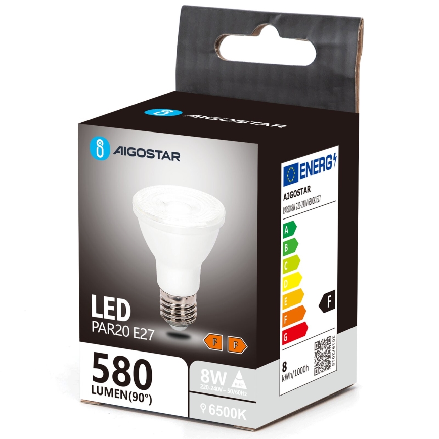 LED Žárovka PAR20 E27/8W/230V 6500K - Aigostar