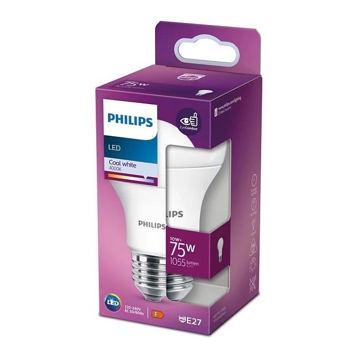 LED Žárovka Philips A60 E27/10W/230V 4000K