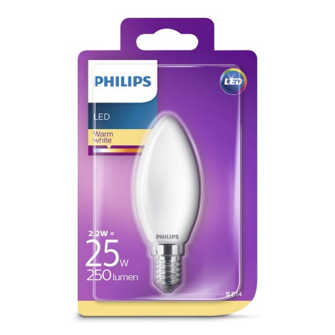 LED Žárovka Philips E14/2,2W/230V 2700K
