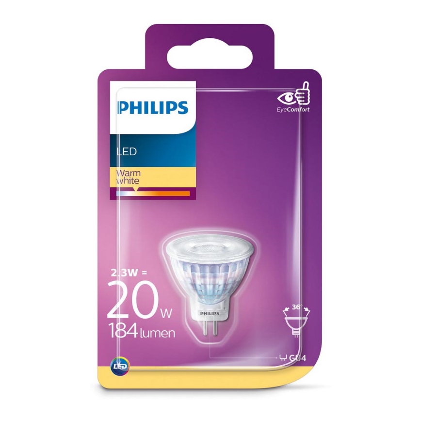 LED Žárovka Philips GU4/2,3W/12V 2700K