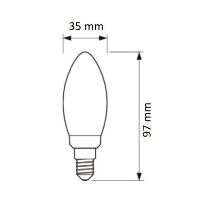 LED Žárovka Philips VINTAGE B35 E14/4,3W/230V 2700K