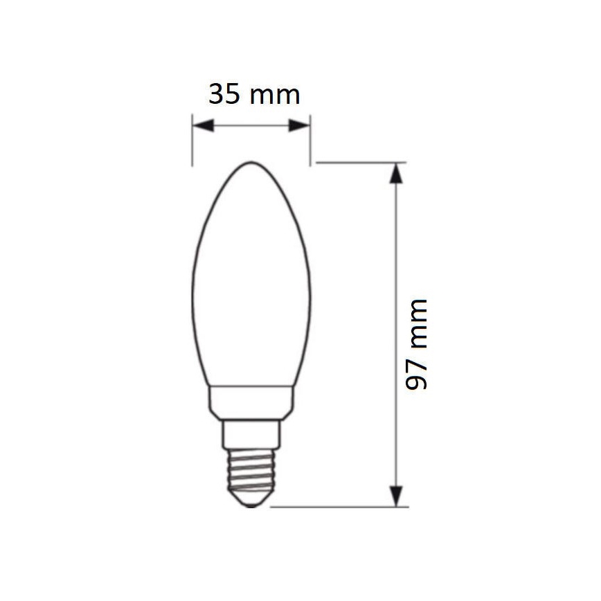 LED Žárovka Philips VINTAGE B35 E14/4,3W/230V 2700K