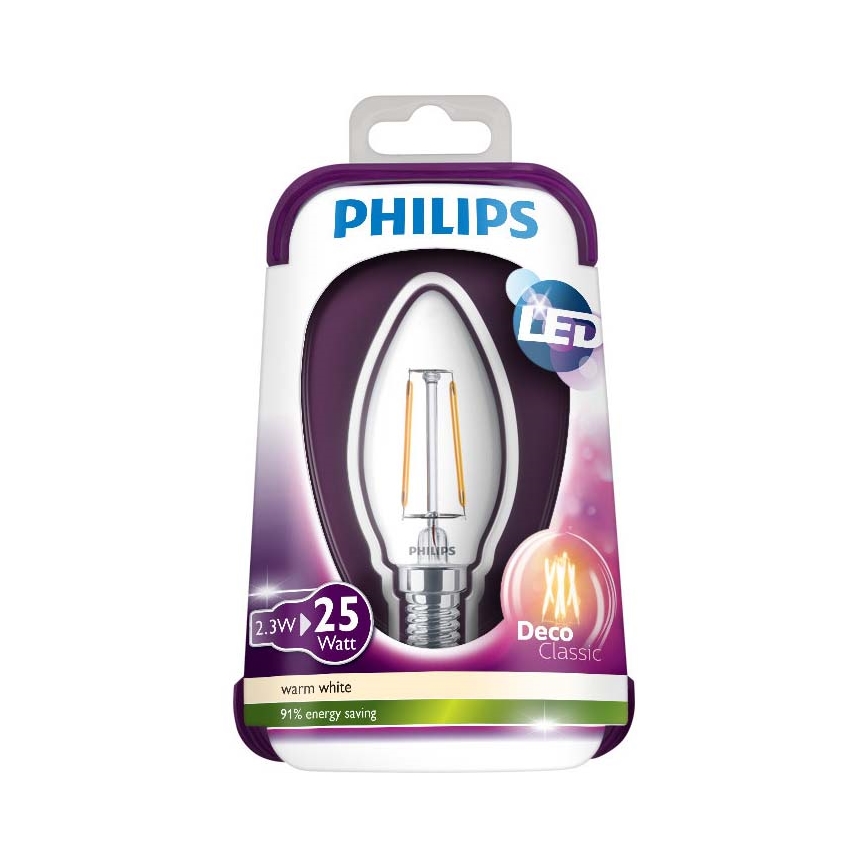 LED Žárovka Philips VINTAGE E14/2,3W/230V 2700K