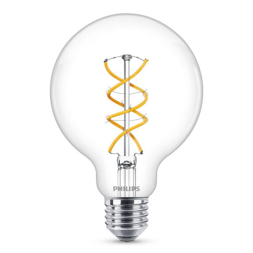 LED Žárovka Philips VINTAGE G95 E27/5W/230V 2200K