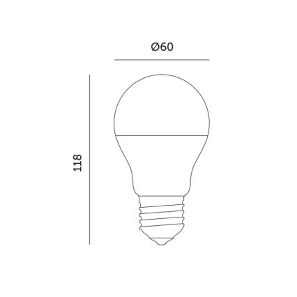 LED Žárovka pro růst rostlin PLANTY E27/11W/230V 1200K bílá