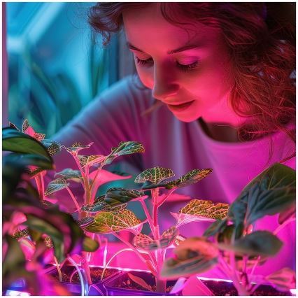 LED Žárovka pro růst rostlin PLANTY E27/24W/230V 1200K