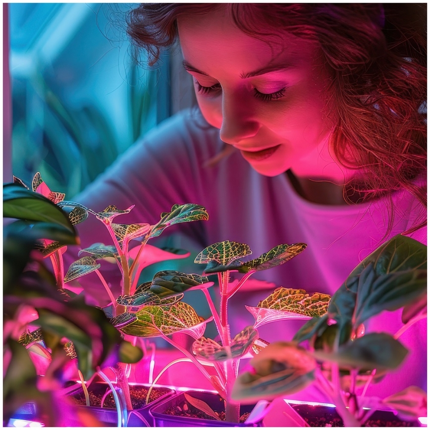 LED Žárovka pro růst rostlin PLANTY E27/24W/230V 1200K