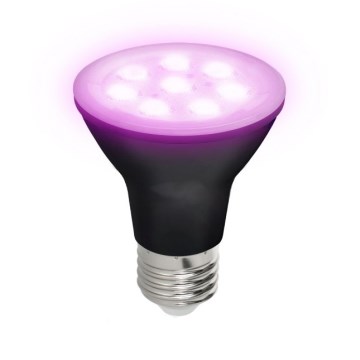 LED Žárovka pro růst rostlin PLANTY E27/7W/230V 1200K černá