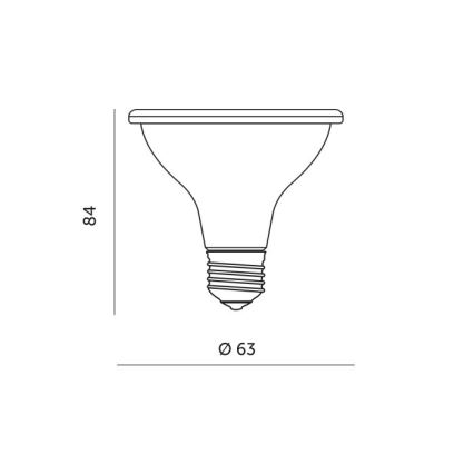 LED Žárovka pro růst rostlin PLANTY E27/7W/230V 1200K černá