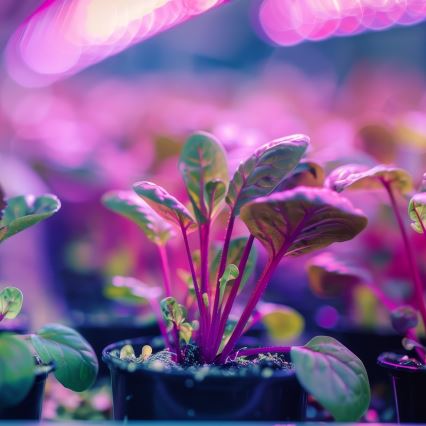 LED Žárovka pro růst rostlin PLANTY E27/9W/230V 1200K černá