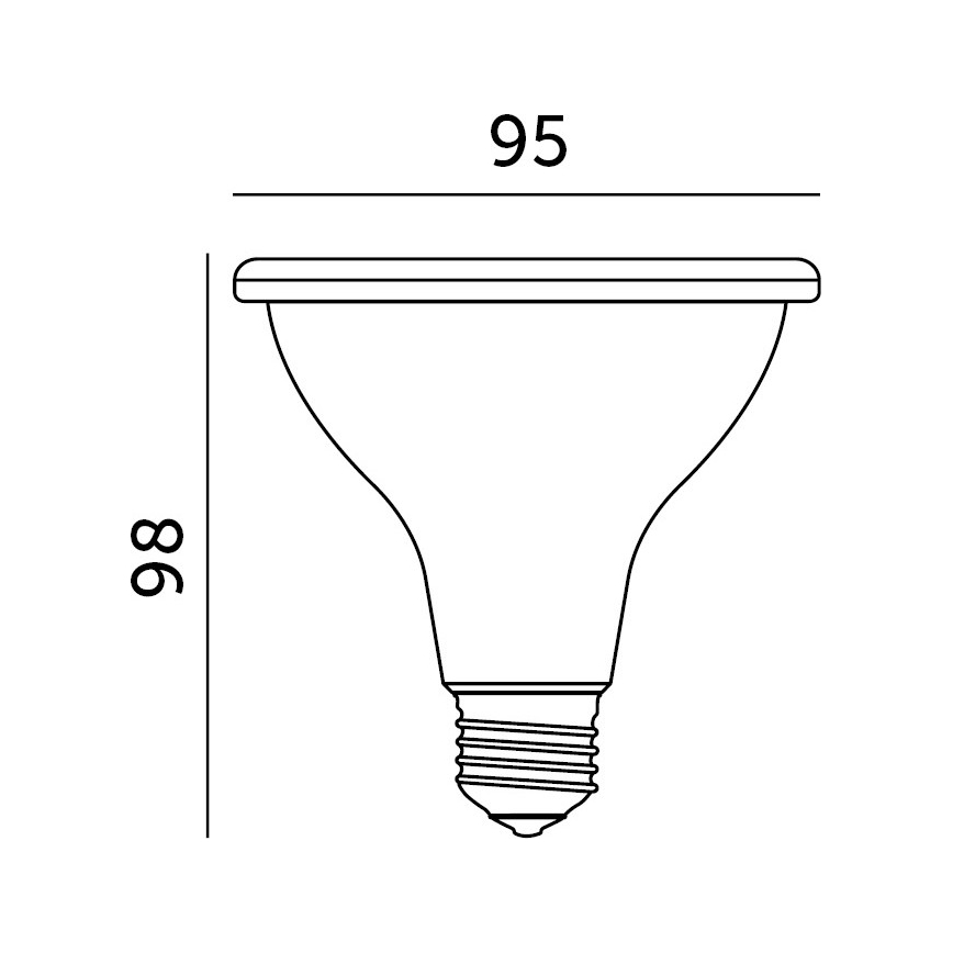 LED Žárovka pro růst rostlin PLANTY E27/9W/230V 1200K černá