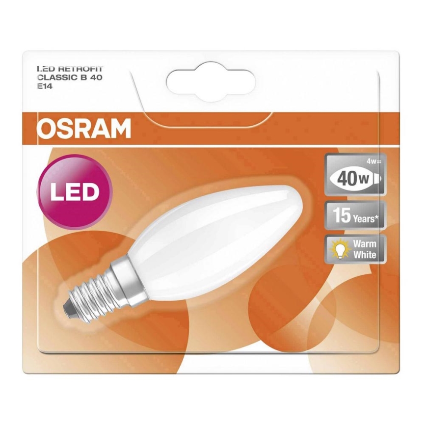 LED Žárovka RETROFIT B40 E14/4W/230V 2700K - Osram