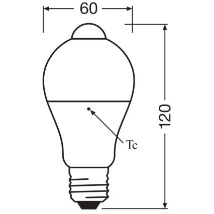 LED Žárovka se senzorem E27/8,8W/230V 2700K - Osram