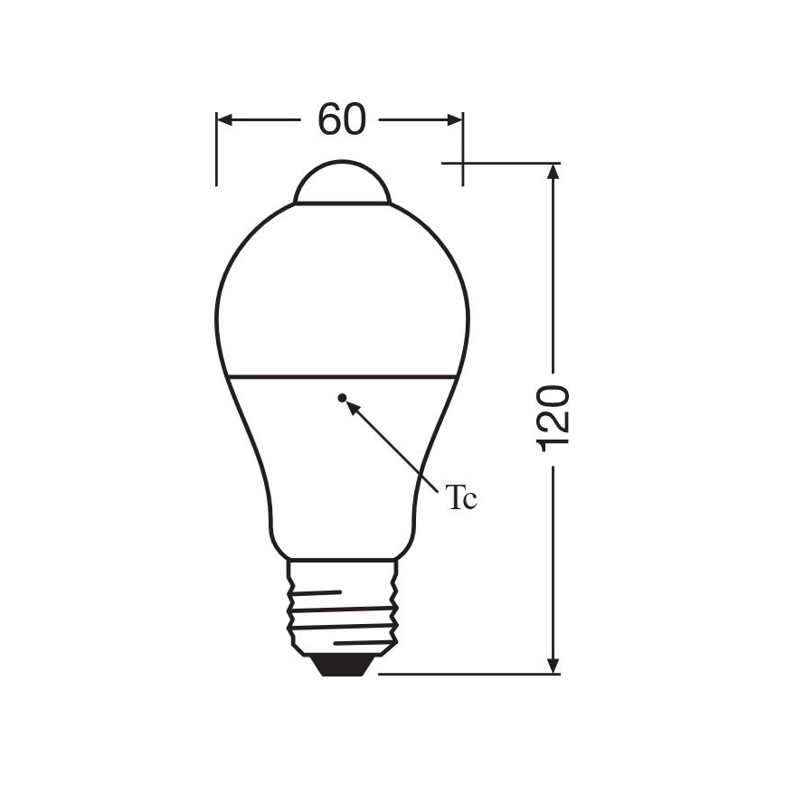 LED Žárovka se senzorem E27/8,8W/230V 2700K - Osram