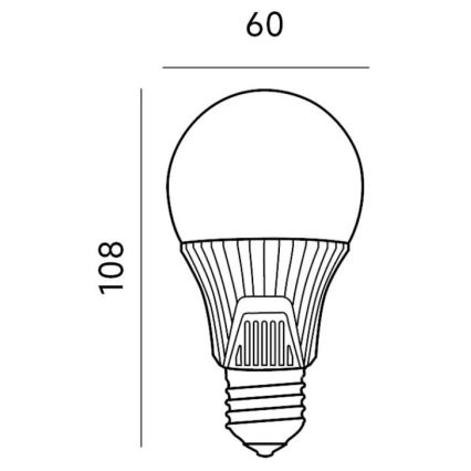 LED Žárovka se senzorem E27/9W/230V 6500K