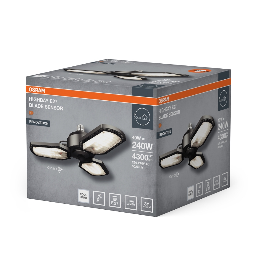 LED Žárovka se senzorem HIGHBAY E27/40W/230V 4000K - Osram