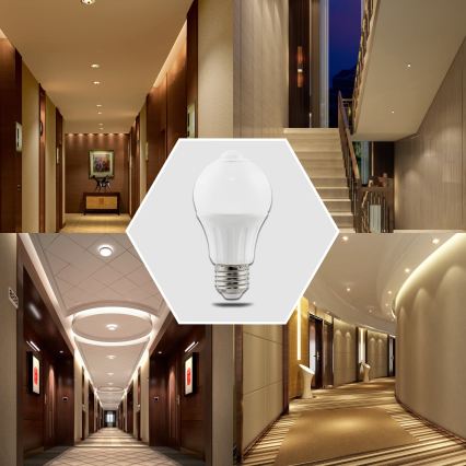 LED Žárovka se senzorem pohybu a soumraku A60 E27/6W/230V 3000K - Aigostar
