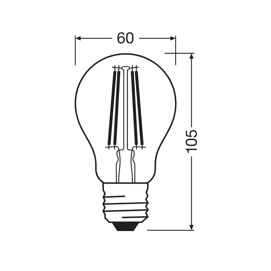 LED Žárovka se senzorem soumraku CLASSIC FILAMENT A60 E27/7,3W/230V 2700K - Osram