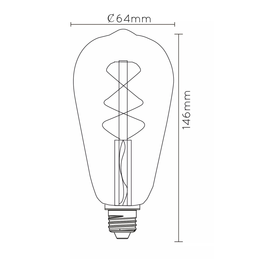 LED Žárovka se senzorem soumraku FILAMENT ST64 E27/4W/230V 2200K - Lucide 49034/04/62