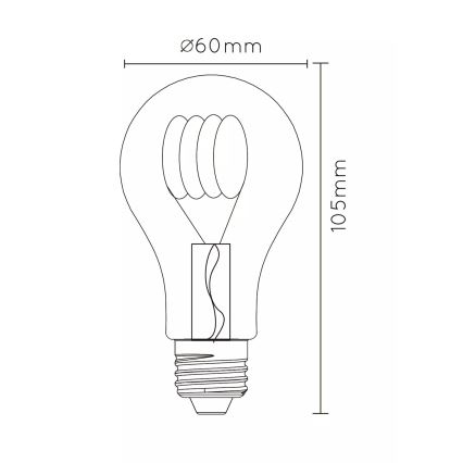 LED Žárovka se senzorem soumraku FILAMENT A60 E27/4W/230V 2200K - Lucide 49042/04/62
